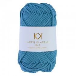 1026_8/8 Medium Petrol Blue – Økologisk bomuldsgarn fra Karen Klarbæk