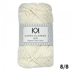 1018_8/8 Nature White – Økologisk bomuldsgarn fra Karen Klarbæk