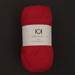 2518_Fine Pure Wool_Christmas Red – Økologisk uldgarn fra Karen Klarbæk